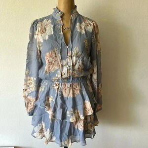 Yumi Kim sz XXS Love Always Dress Blossom Blue great pre owned condition floral